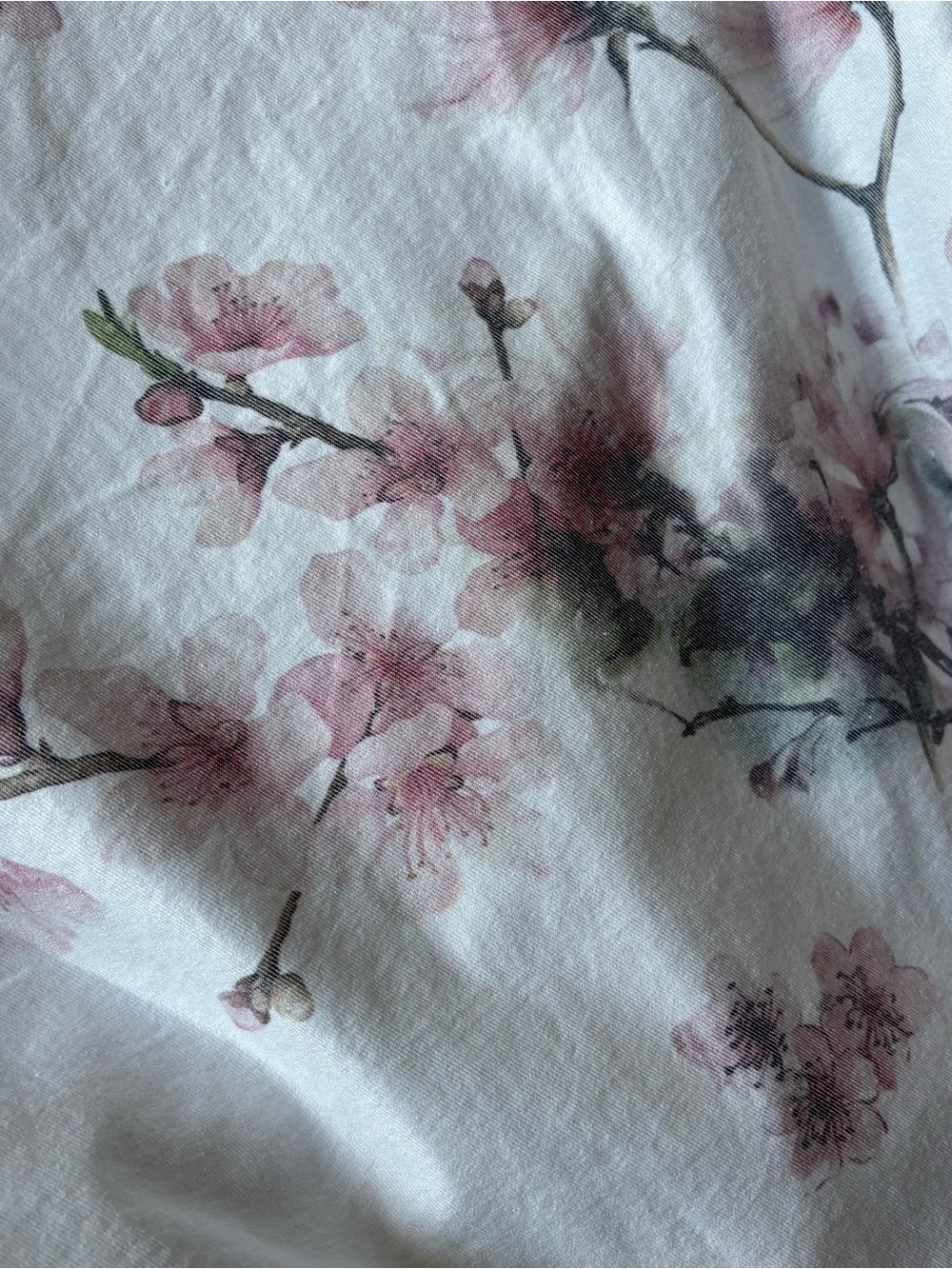 Made in Italy Cherry Blossom Cotton Blend Hooded Jacket White Est L - Picture 11 of 13